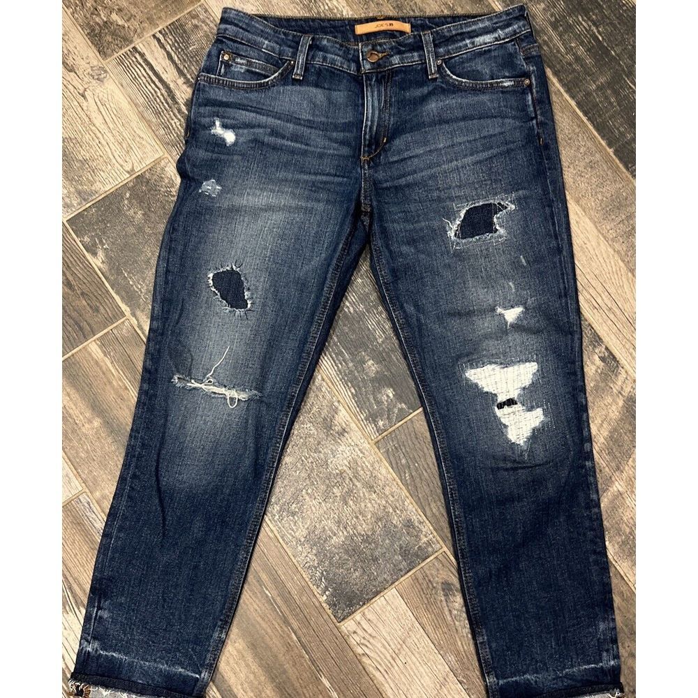 Joe's Jeans Womans Destroyed Cuffed‎ Billie Ankle Boyfriend Slim Ankle 27 31x26